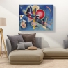 Tableau abstrait moderne impression sur toile Kandinsky Im Blau Remises