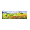 Tableau paysage colline Verso il borgo en Toscane Adriano Galasso Promotion