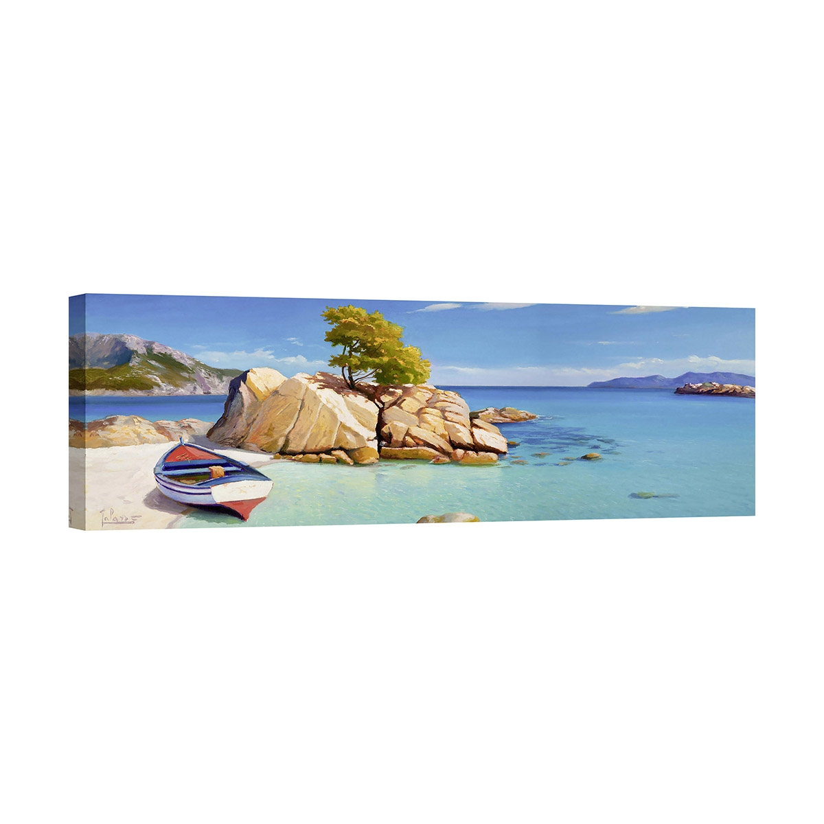 Tableau impression sur toile paysage marin Cala Smeraldo Adriano Galasso