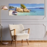 Tableau impression sur toile paysage marin Cala Smeraldo Adriano Galasso Remises