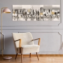 Tableau moderne abstrait sur toile Manhattan & Brooklyn Bridge Luigi Florio Remises