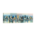 Tableau moderne sur toile paysage urbain Manhattan Aqua Luigi Florio Promotion