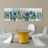 Tableau moderne sur toile paysage urbain Manhattan Aqua Luigi Florio Vente