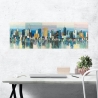 Tableau moderne sur toile paysage urbain Manhattan Aqua Luigi Florio Remises