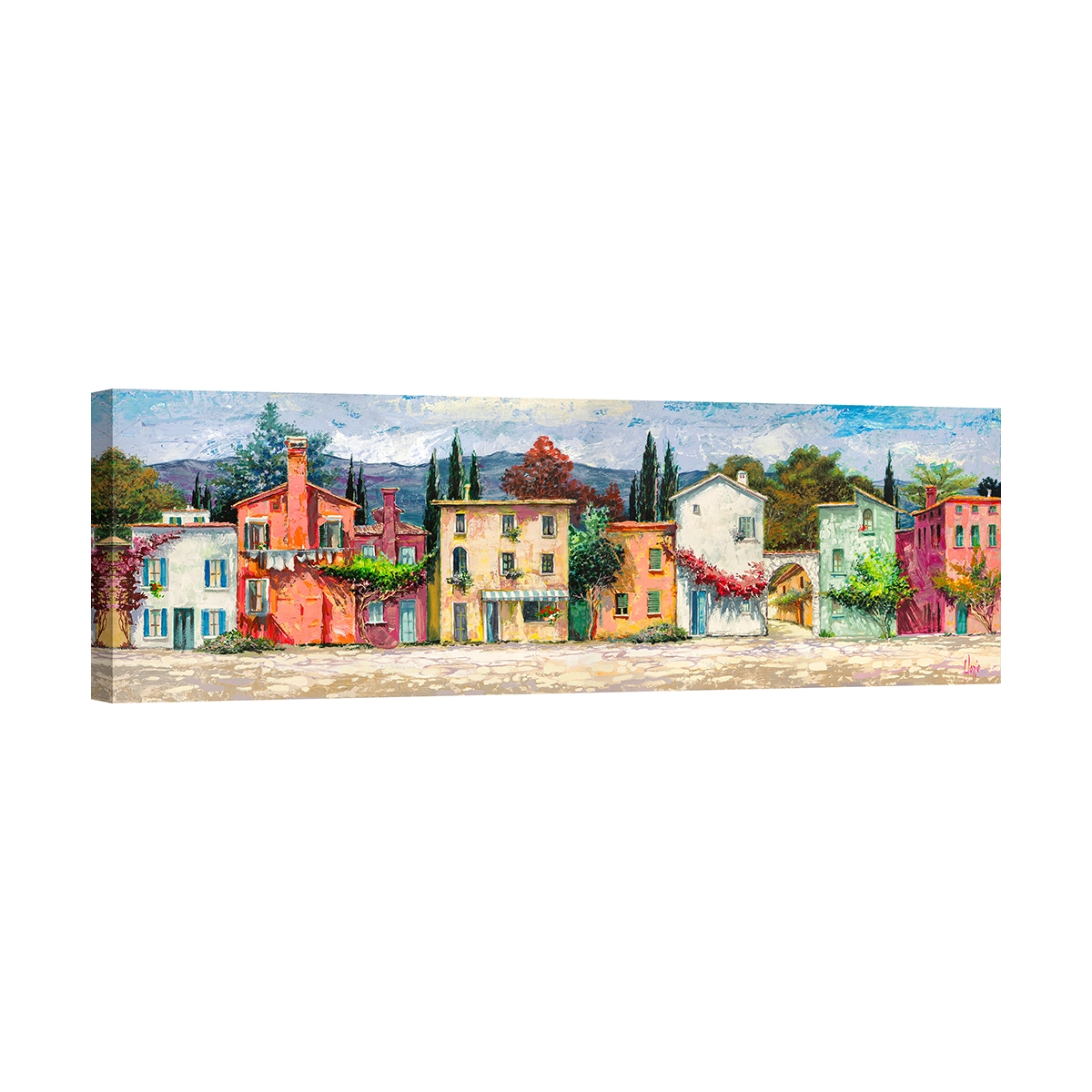Tableau sur toile paysage coloré Pays italien Luigi Florio Promotion Tableau sur toile paysage coloré Pays italien Luigi Florio Promotion