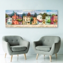 Tableau sur toile paysage coloré Pays italien Luigi Florio Vente