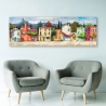 Tableau sur toile paysage coloré Pays italien Luigi Florio Vente