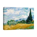 Impressionnisme impression sur toile Champ de Blé avec Cyprès van Gogh Promotion