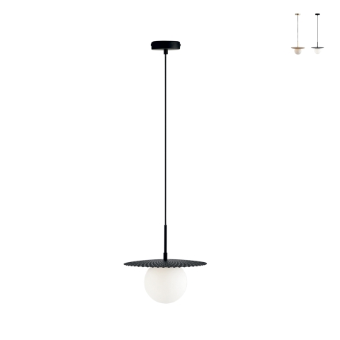 Suspension salon diffuseur en verre 45cm Chaplin L1 Promotion