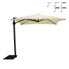 Parasol déporté carré 250x250 pour jardin protection UV50+ Trend Promotion