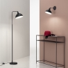 Lampadaire sur pied en métal noir style vintage Charleston LP Vente