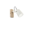 Applique Eda AP en bois et métal blanc, lumière orientable, style scandinave Offre