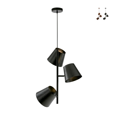 Suspension en métal à trois lumières style vintage Colt LS3 Promotion