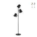 Lampadaire Colt LP3 en métal à trois lampes orientables style industriel Promotion