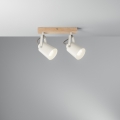 Applique murale et plafond à deux lumières orientables en métal blanc Eda AP2 Promotion