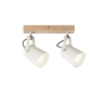 Applique murale et plafond à deux lumières orientables en métal blanc Eda AP2 Vente