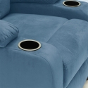 Fauteuil relax inclinable avec repose-pieds et compartiments Laura Light Achat