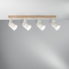 Plafonnier en bois et métal avec quatre spots pivotants Eda LS4 Promotion