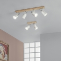 Plafonnier en bois et métal avec quatre spots pivotants Eda LS4 Vente
