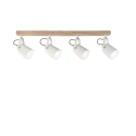 Plafonnier en bois et métal avec quatre spots pivotants Eda LS4 Offre