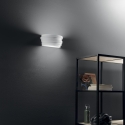 Applique en plâtre à peindre avec diffuseur en verre satiné Flow Vente