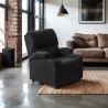 Fauteuil relax inclinable en microfibre velours repose-pieds Laura 