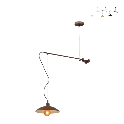 Applique en métal avec lumière suspendue style industriel Eldorado Promotion