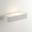 Applique moderne ovale en plâtre blanc peinturable Gatsby Promotion