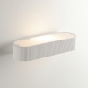 Applique moderne ovale en plâtre blanc peinturable Gatsby Promotion