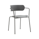 Ensemble de 4 chaises modernes en métal et polypropylène Asmar Modèle
