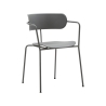 Ensemble de 4 chaises modernes en métal et polypropylène Asmar Modèle