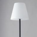Lampadaire extérieur structure métal noir abat-jour blanc Geco Remises