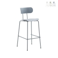 Lot de 2 tabourets en métal et polypropylène design moderne Jovai Promotion