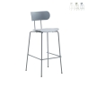 Lot de 2 tabourets en métal et polypropylène design moderne Jovai Promotion