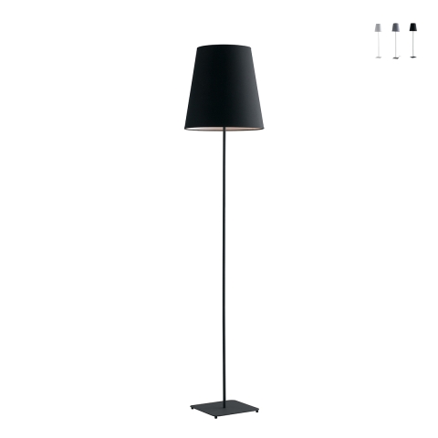 Lampadaire en métal avec abat-jour en tissu 155 cm Elvis Promotion