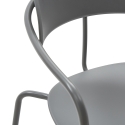 Ensemble de 4 chaises modernes en métal et polypropylène Asmar Caractéristiques