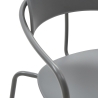 Ensemble de 4 chaises modernes en métal et polypropylène Asmar Caractéristiques