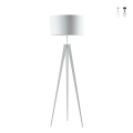 Lampadaire trépied en métal abat-jour en tissu Ibis Promotion