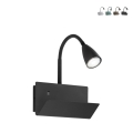 Applique murale en métal avec lumière flexible et prise USB Gulp Promotion
