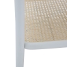 Table basse carrée en bois laqué avec étagère en paille de Vienne Thomas Catalogue