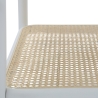 Table basse carrée en bois laqué avec étagère en paille de Vienne Thomas Choix