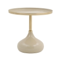 Table basse ronde design beige Vaskh Promotion
