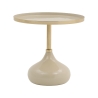Table basse ronde design beige Vaskh Promotion