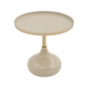 Table basse ronde design beige Vaskh Vente
