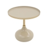 Table basse ronde design beige Vaskh Vente