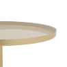 Table basse ronde design beige Vaskh Offre