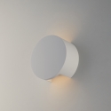 Applique murale moderne ronde en plâtre blanc peinturable Leiron Remises