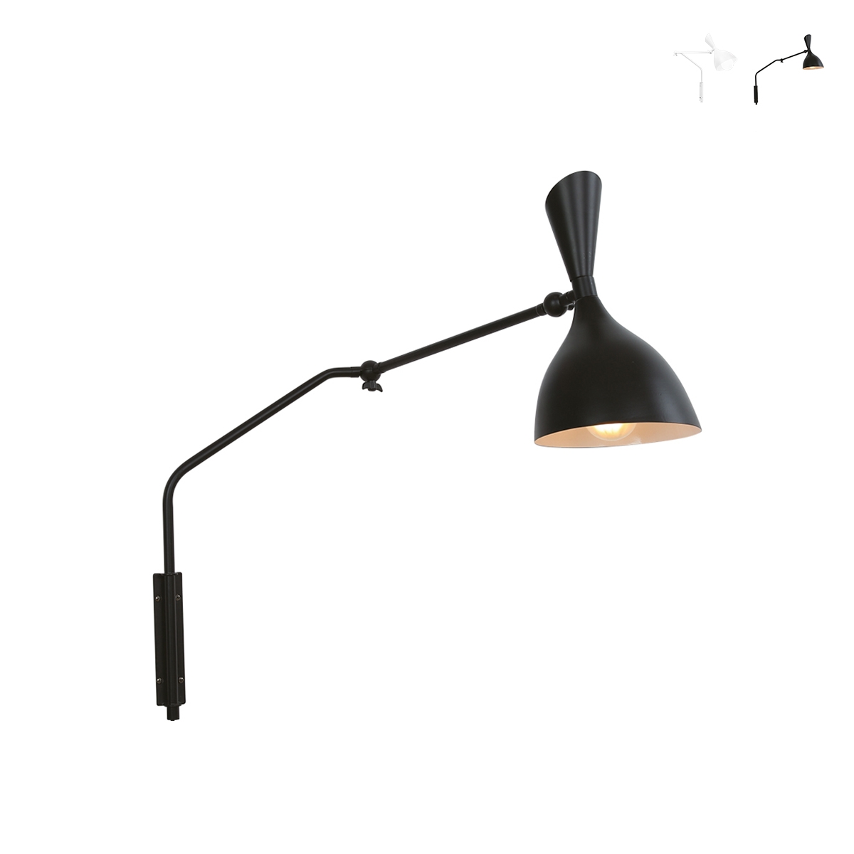 Applique en métal avec abat-jour orientable style industriel Morgan Promotion Applique en métal avec abat-jour orientable style industriel Morgan Promotion