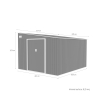 Cabane de jardin en métal abri à outils 279x321x203cm Maratea Modèle