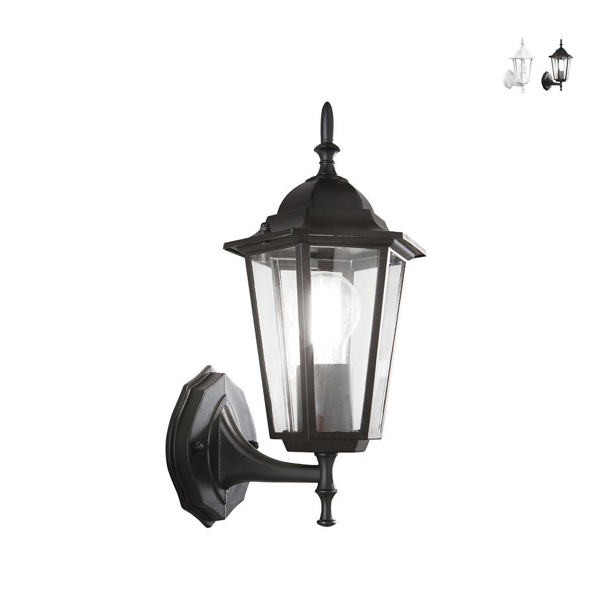 Applique lanterne d'extérieur en aluminium avec diffuseur en verre Milano Promotion